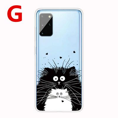 Colored Painting Cartoon Pattern Shockproof Anti-Scratch High Transparency Soft TPU Back Cover Case for Samsung Galaxy S20+
