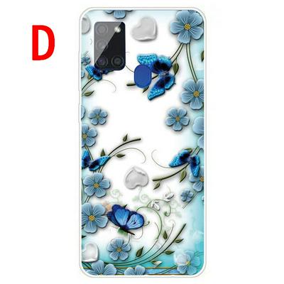 Cartoon Pattern Shockproof Anti-Scratch Transparent Soft TPU Back Cover Case for Samsung Galaxy A21s