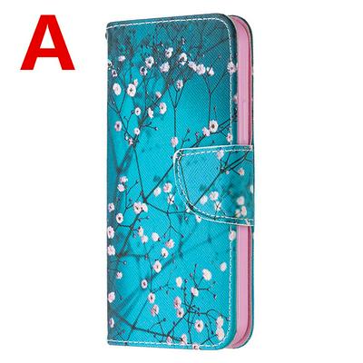 Colored Painting Scratch Resistant Clamshell Type PU Leather Phone Protective Case with Card Slots&Stand for iPhone 12(6.1)