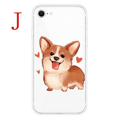 Cartoon Pattern Shockproof Anti-Scratch Transparent Soft TPU Back Cover Case for iPhone SE (2020) / 7 / 8