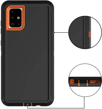 Armor Shockproof 3 in 1 Detachable Hard Front PC Frame + Hard PC Inner + Soft TPU Back Hybrid Back Cover Protective Case for Samsung Galaxy S20 