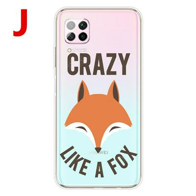 Cartoon Pattern Shockproof Anti-Scratch Transparent Soft TPU Back Cover Case for Huawei P40 Lite