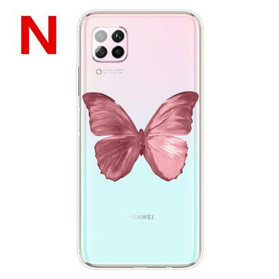 Cartoon Pattern Shockproof Anti-Scratch Transparent Soft TPU Back Cover Case for Huawei P40 Lite