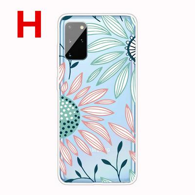 Colored Painting Cartoon Pattern Shockproof Anti-Scratch High Transparency Soft TPU Back Cover Case for Samsung Galaxy S20+
