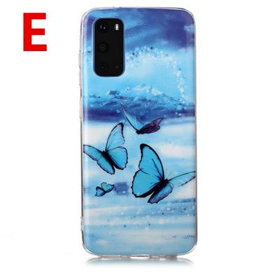 Luminous Colored Painting Shockproof Anti-Scratch Soft TPU Back Cover Case for Samsung Galaxy S20