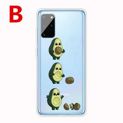 Colored Painting Cartoon Pattern Shockproof Anti-Scratch High Transparency Soft TPU Back Cover Case for Samsung Galaxy S20+