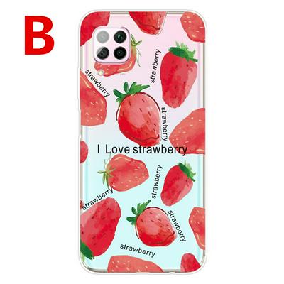 Cartoon Pattern Shockproof Anti-Scratch Transparent Soft TPU Back Cover Case for Huawei P40 Lite