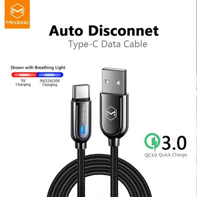MCDODO Auto Disconnect Type-C Data Cable Quick Charge Cable for Samsung Galaxy S9 S8 Plus Note 9 8 Huawei Mate 20 Pro P20 Honor