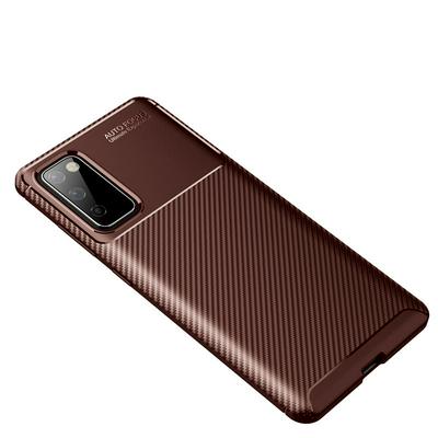 Beetle Carbon Fiber Anti-Scratch Shockproof Soft TPU Back Cover Case for Samsung Galaxy S20 FE