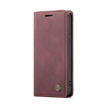 CaseMe All Round Shockproof Side Flip Magnetic Closure PU Leather + Soft TPU with Card Slots and Stand Case for iPhone 12 5.4