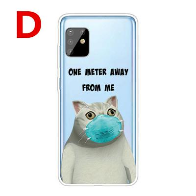 Colored Painting Cartoon Pattern Shockproof Anti-Scratch High Transparency Soft TPU Back Cover Case for Samsung Galaxy A81 / Note10 Lite