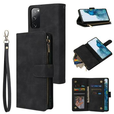Multifunctional Cards Holder Shockproof PU Leather Zipper Wallet Phone Case for Samsung Galaxy S20 FE