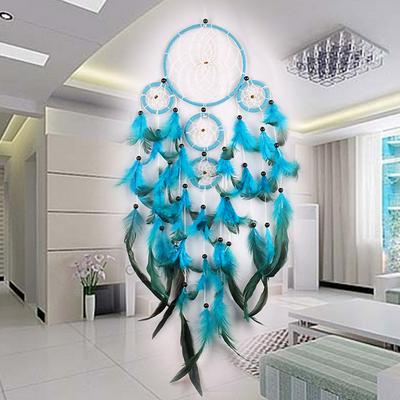 Handgemaakte Indian Dream Catcher Opknoping Met Rotan Bead Veren Muur Auto Decoratie Ornament Dreamcatcher