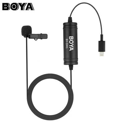Lavalier Microphone, BY-DM1 Universal Lapel Omnidirectional Condenser Mic with 6m Cable for iPhone, iPad, iPod Touch