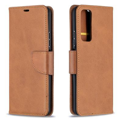 Solid Color Sheep Pattern Scratch Resistant PU Leather Wallet Phone Case with Card Slots&Stand for HUAWEI P smart 2021