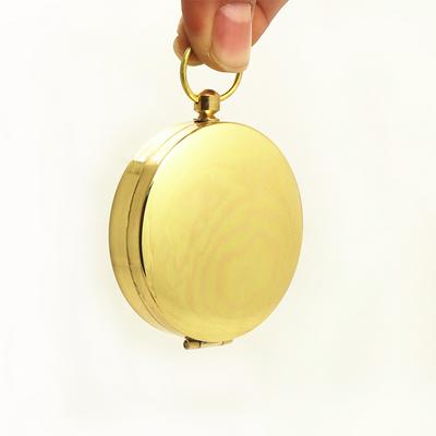 G50 Copper Camping Outdoor Hiking Portable Pocket Brass Luminous Golden Compass Navigation Flip  