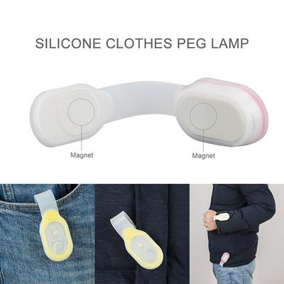 SMD LED Night Light Silicone Clip Lamp Super Bright Flashlight With Strong Magnetic Closure Camping Hiking Lamp