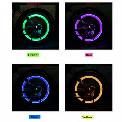 Bike Light with no Battery Mountain Road Bike Bicycle Lights LEDS Tyre Tire Valve Caps Wheel Spokes LED Colorful Rainbow Light