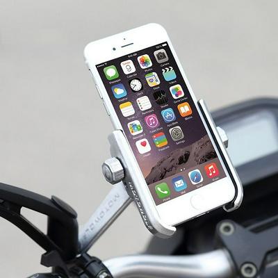Bicycle Motorcycle Phone Mount Aluminum Alloy Phone Holder Size Adjustable Phone Stand for 4 to 6.4 inch Smartphone