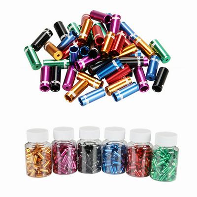 GUB 100Pcs 5mm Brake CNC Aluminum Bike Brake MTB Bicycle Derailleur Shifter Cable End Caps