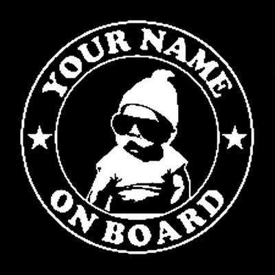 14.5*14.5cm Baby On Board Glasses Cool Baby USA Funny Car Syling Motorcycle Decorating PET Reflective Car Stickers