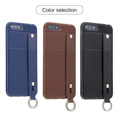 Creative with Hand Strap and Stand Anti-Scratch Soft TPU Back Cover Case for Huawei Y6 (2018)