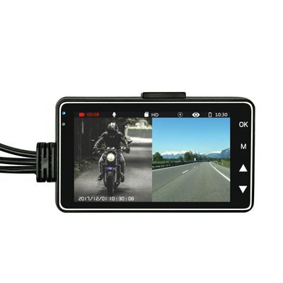 MT18 Car DVR Motorcycle Vehicle Camera Motor Dash Cam with Dual-track Front Rear Camcorders Recorder  