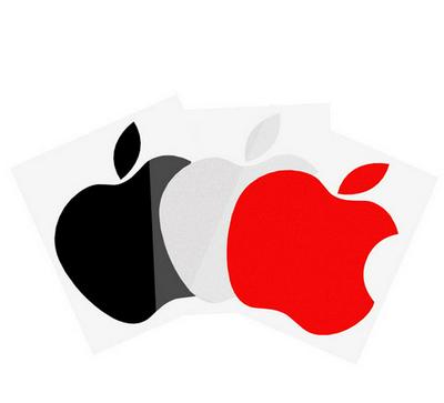 100*10mm Car Window Decor 4 Colors Apple Logo Car Stickers and Decals Car-styling Exterior Accessories Waterproof Reflective Sticker