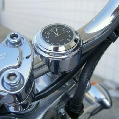 Universal Aluminum Luminous Clock Waterproof Chrome Motorcycle Handlebar Mount Quartz Clock Watch 