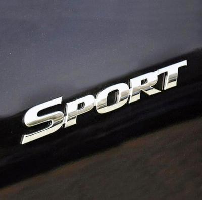 3D ABS Chrome Logo Car Sticker SPORT Emblem Badge Door Decal Auto for Toyota Highlander BMW HONDA VW KIA Car Styling