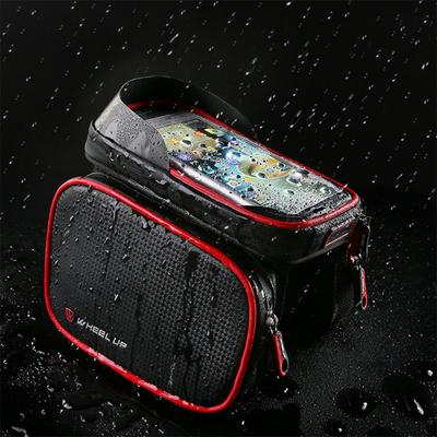 Waterproof Bike Phone Bag Bike Slant Tube Bag Touch Screen Phone Case with Visor