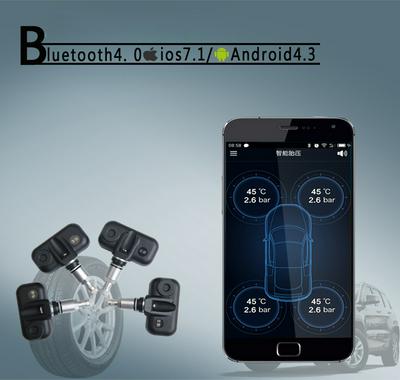 Wireless Tire Pressure Monitoring System, B1 Bluetooth External Sensors(0-8.0 BAR) Compatible with Bluetooth-enabled Mobile Phones