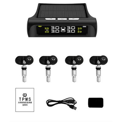  Auto Solar Wireless Tire Pressure Monitor System Tpms Auto Bandenspanning Temperatuur Detectie Systeem