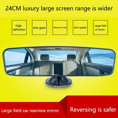 240x65mm Interior Wide Angle Rear View Mirror Anti-glare Panoramic Mirror with Suction Cup