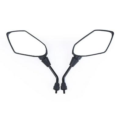 2Pcs 10mm Carbon Fiber Motorcycle Scooter E-Bike Rear View Back Side Convex Mirrors  