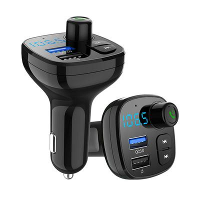Bluetooth FM Transmitter for Car, QC3.0 Wireless FM Radio Adapter Supports Hands-free Call, TF Card