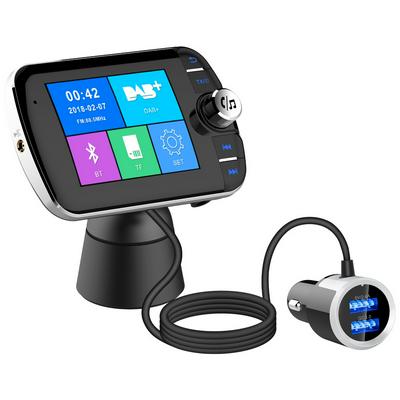 DAB004 Bluetooth Car FM Transmitter QC3.0 Car Charger Split-type DAB Radio Adapter