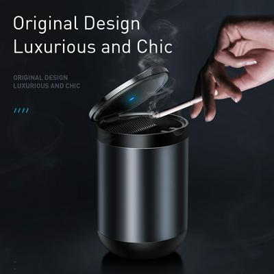 Car Ashtray with Lid Detachable Cigarette Ashtray with LED Indicator