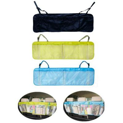 Durable Large Capacity Oxford Cloth Car Back Rear Trunk Seat Hanging Elastic String Holder Nets Mesh Carrying Storage Bag Auto Accessories