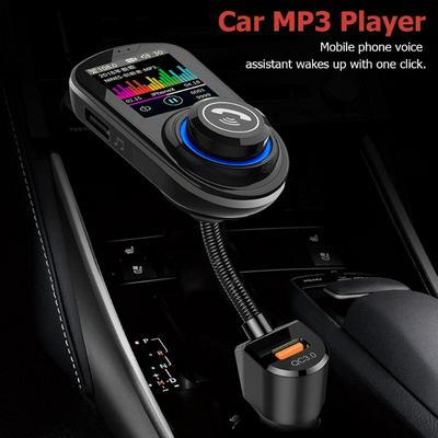 G45 Bluetooth Car FM Transmitter QC3.0 USB Car Charger with Color Screen
