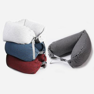 Multi-purpose U-shaped Neck Pillow with Plastic Press Stud and Snap-fit Buckle Travel Pillow for Daily Use