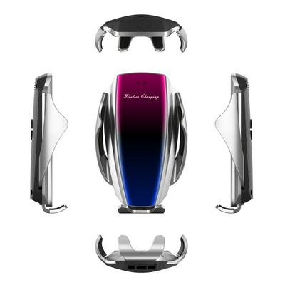 Wireless Charger Car Mount, X5 Infrared Sensor Phone Holder with Vent Clip Supports 360 Degrees Rotation