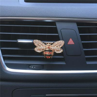 Lovely Honeybee Shaped Metal Beautiful Lady Air Conditioner Outlet Perfume Clip Car Air Freshener Car Interior Accessories Parameters:  Name:Air freshener; Shape:Honeybee; Perfume seat material:Metal; Quanaity:1 pcs; Weight:About 20g. Features:  Craftsman
