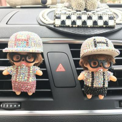 Lovely Diamond Kiki H Baseball Cap Car Outlet Air Conditioning Car Air Freshener Car Perfume Clip Automotive Interior Supplies Car Styling