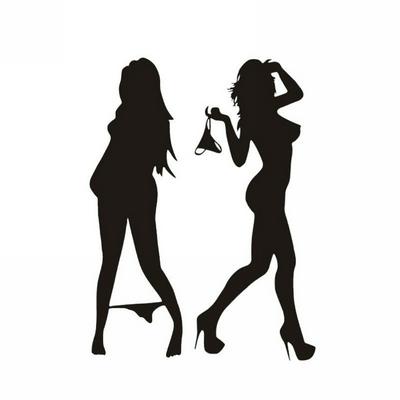 Cartoon Funny Beautiful Sexy Passionate Bikini Beauty Decorative PET Reflective Car Stickers Car Styling Accessories