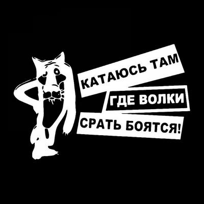 15x10cm Interesting Personality Russian Wolves Are Afraid of Shit Vinyl Decals PET Reflective Car Sticker Car Styling Accessories