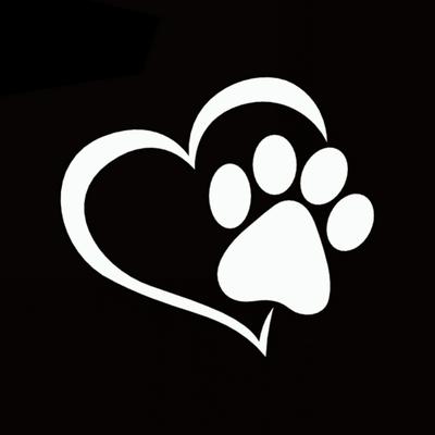 11*11cm Cartoon Cute Dog Paw with Peach Heart PET Reflective Personality Car Sticker Car Decal Car Styling Accessories