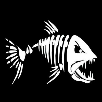 12x12cm Mad Fish Funny Decal Car Window Decoration Vinyl Safety PET Reflective Car Stickers Car Styling Accessories