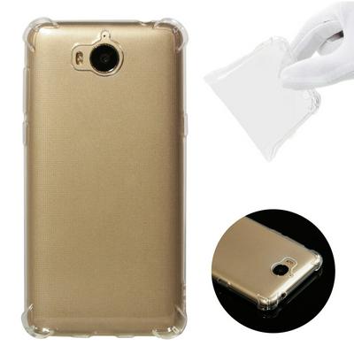 Shockproof Anti-Scratch Transparent Soft TPU Back Cover Protective Case for Huawei Y5 / Y6 2017 / Enjoy 6