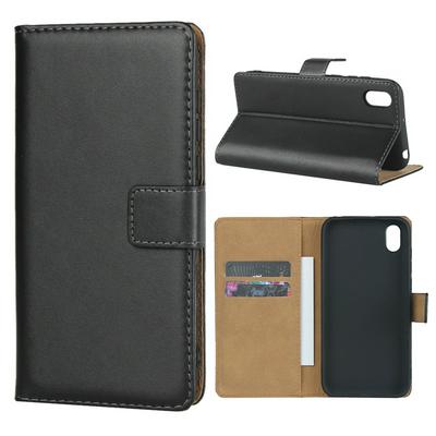 Wallet Phone Case for HUAWEI Y5(2019), Leather Plain Phone Cover With Card Slot